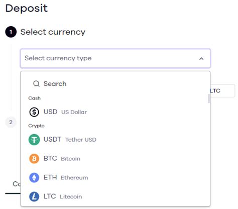 How to Deposit with Cryptocurrency .